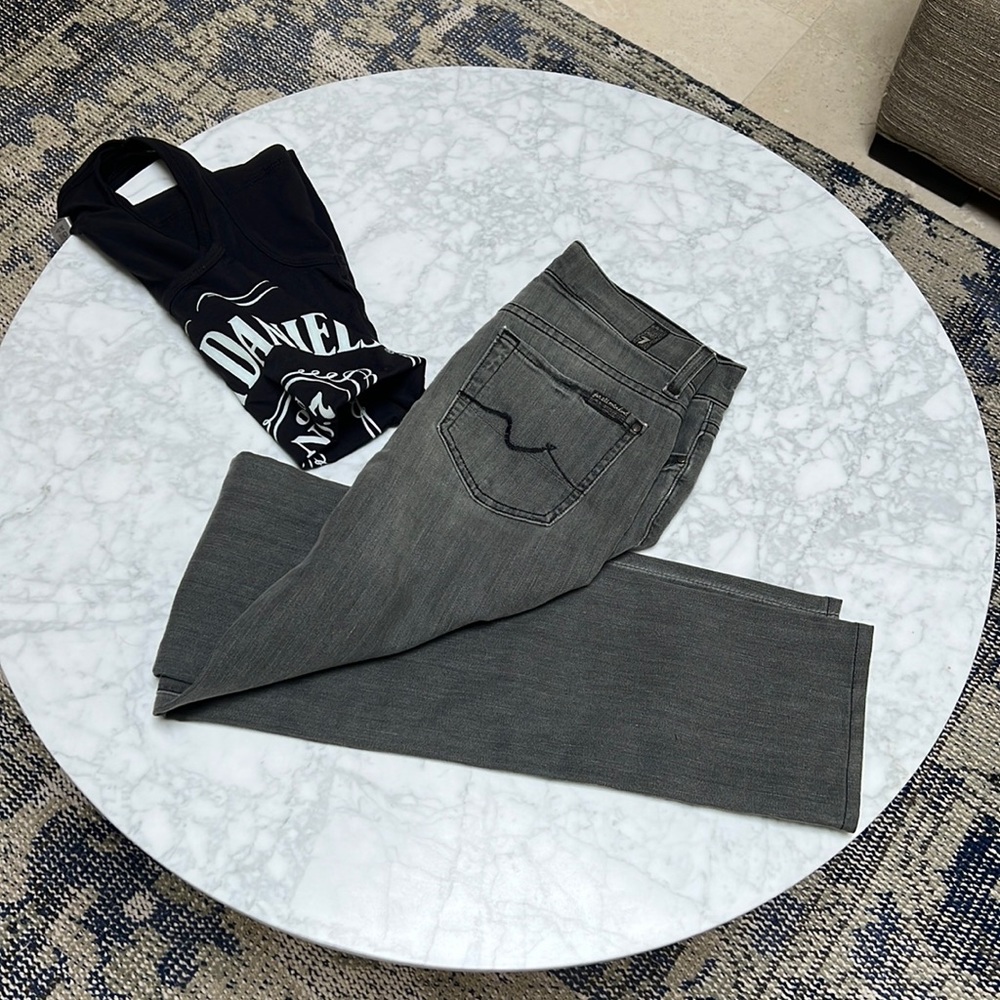 7 For all mankind Gray Roxanne Jeans. 25
